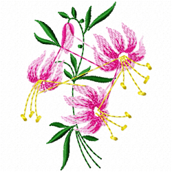 Flowers And Tree Embroidery Design 3